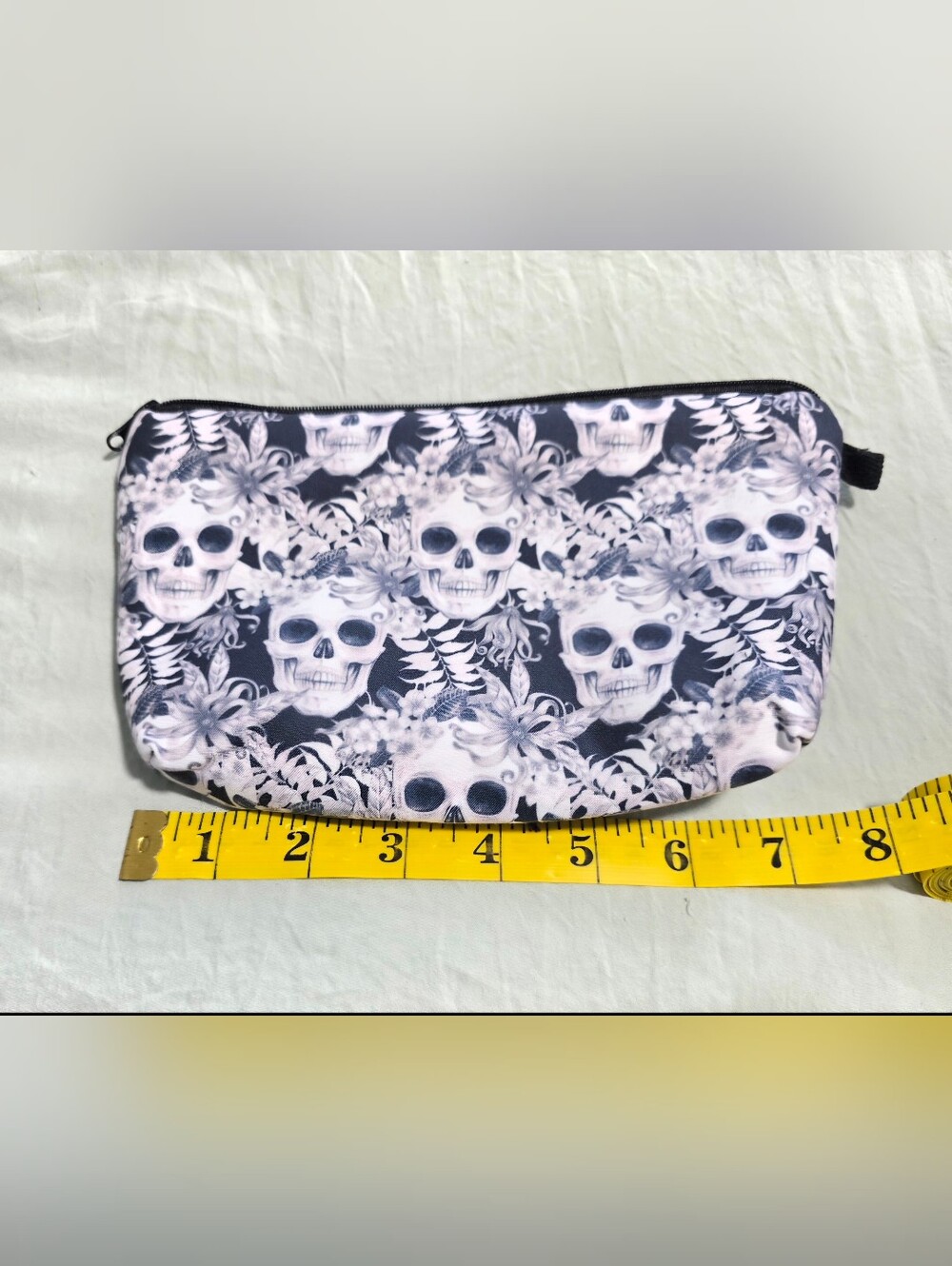 🖤☠️Floral Skull Makeup & Travel Cosmetic Bag (NWOT) - Picture 3 of 4